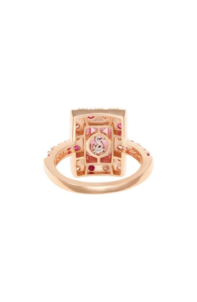Suzy Levian Mixed Pink Cubic Zirconia Ring In Pink
