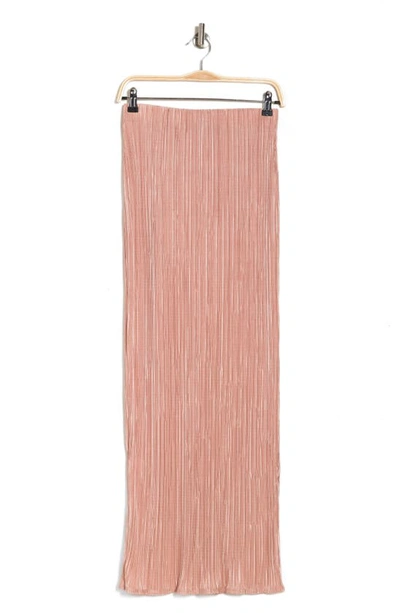 Shop Renee C Plissé Maxi Skirt In Rose