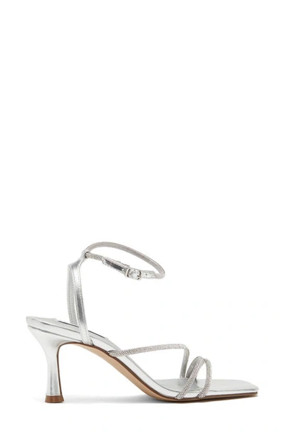 Steve Madden Meggie Crystal Ankle Strap Sandal In Rhinestone