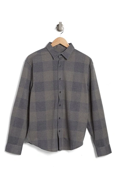 Shop Pto Collin Stockton Flannel Long Sleeve Button-up Shirt In Olive