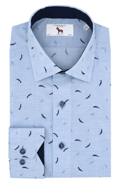 Shop Lorenzo Uomo Trim Fit Dress Shirt In Light Blue