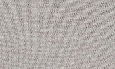 Shop Adrianna Papell Curved Hem Side Slit Crewneck Sweater In Heather Grey
