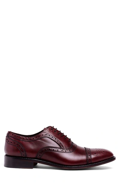 Shop Anthony Veer Ford Brogue Oxford In Dark Red