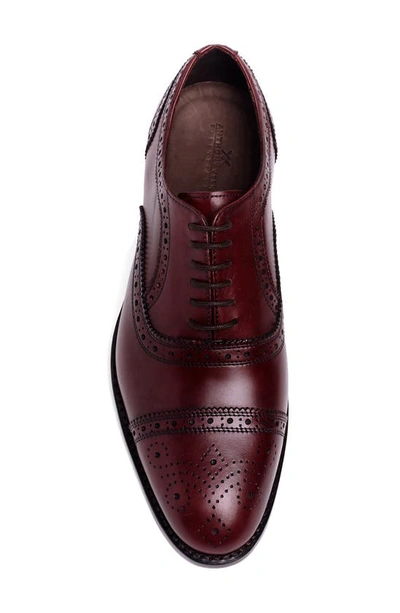 Shop Anthony Veer Ford Brogue Oxford In Dark Red