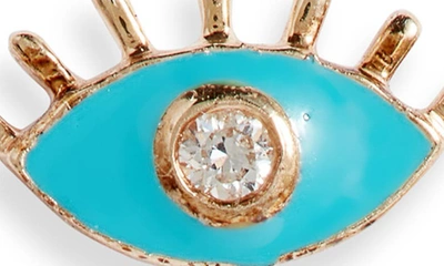 Anzie X Mel Soldera Evil Eye Stud Earrings In Blue/ Gold