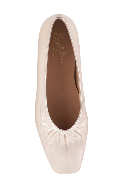 Shop Seychelles The Little Things Square Toe Ballet Flat In Platiunum