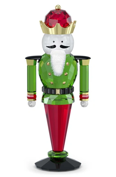 Swarovski Holiday Cheers Nutcracker Crystal Figurine In Green Multicolored
