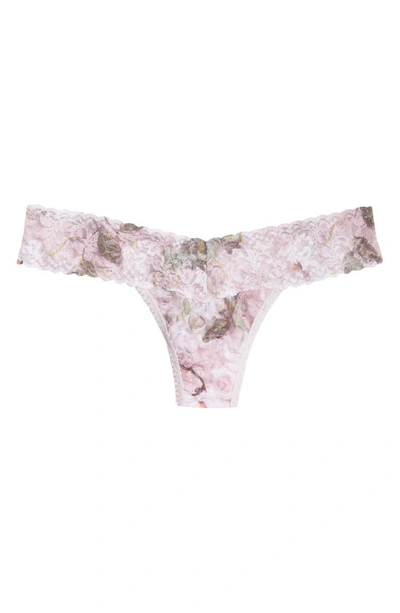 Shop Hanky Panky Print Low Rise Thong In Antique Lily