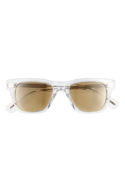 Shop Oliver Peoples 49mm Polarized Square Sunglasses In Crystal