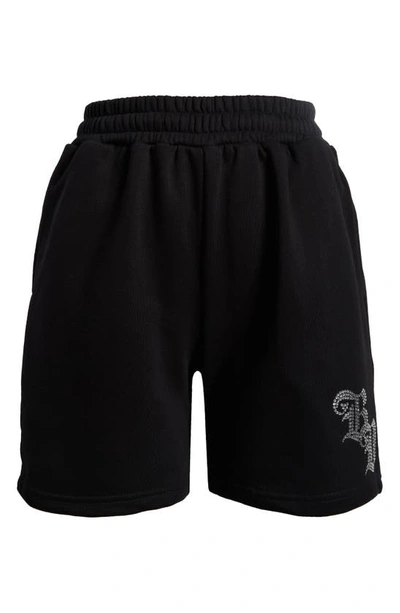 Shop Bella Dona Rhinestone Shorts In Black