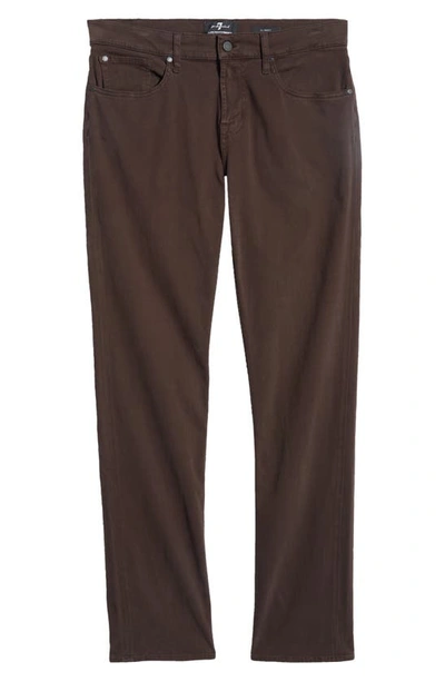 7 For All Mankind Slimmy Luxe Performance Plus Slim Fit Jeans In Chestnut