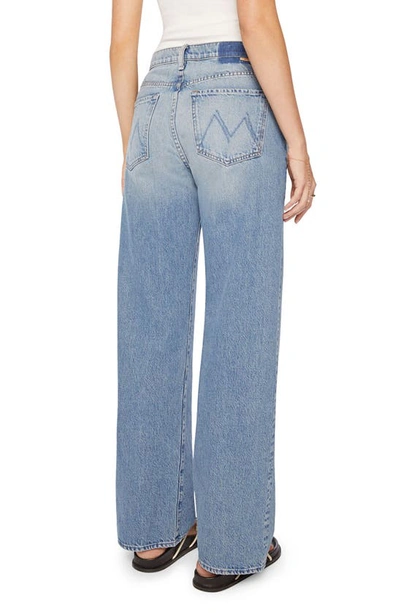 Shop Mother The Dodger Sneak Wide Leg Jeans In Leap At The Chance