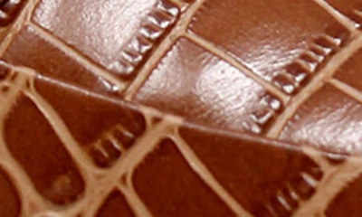 Shop Charles David Forum Croc Embossed Leather Mule In Cognac Croc