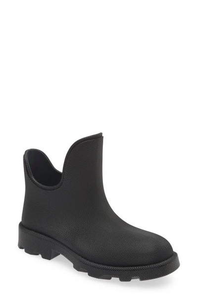Shop Burberry Ray Textured Ankle Boot In Black