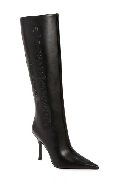 Shop Alexander Wang Delphine Pointed Toe Boot In Black
