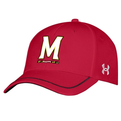 Shop Under Armour Red Maryland Terrapins Iso-chill Blitzing Accent Flex Hat