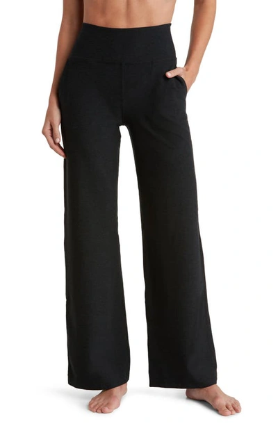 Shop Beyond Yoga Space Dye Wide Leg Pants In Darkest Night