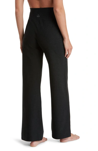 Shop Beyond Yoga Space Dye Wide Leg Pants In Darkest Night