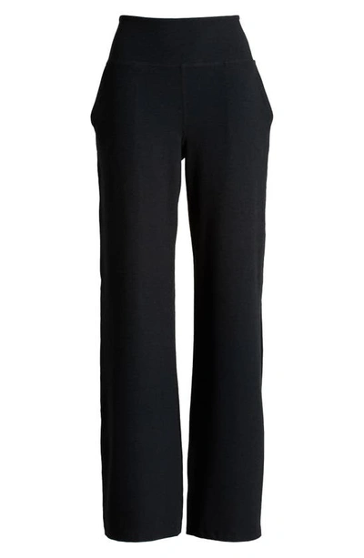 Shop Beyond Yoga Space Dye Wide Leg Pants In Darkest Night