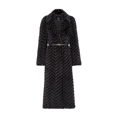 Shop Fendi Coat In Noir