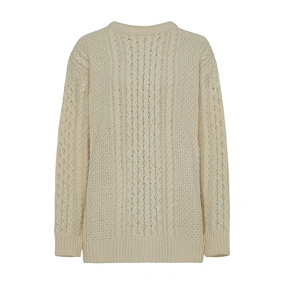 Shop Totême Knit Wool Sweater In Cream