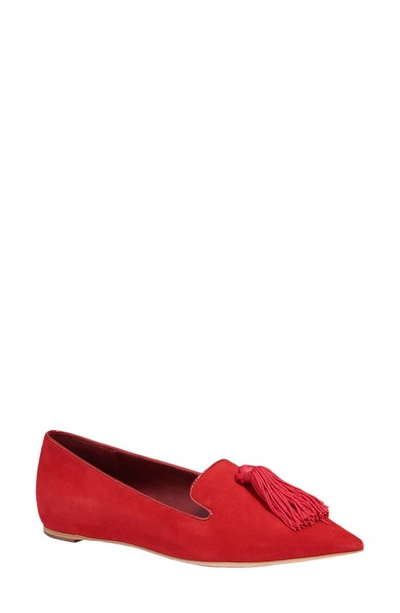 Shop Kate Spade Adore Pointed Toe Flat In Deep Rubine