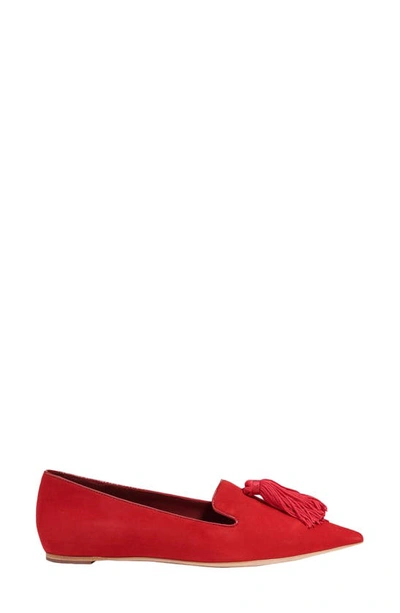 Shop Kate Spade Adore Pointed Toe Flat In Deep Rubine