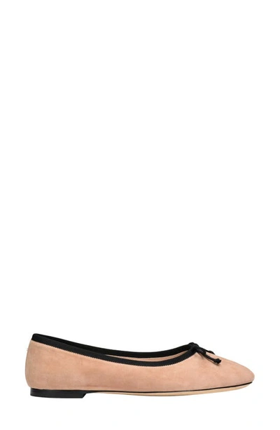 Shop Kate Spade Honey Ballet Flat In Light Fawn Suede