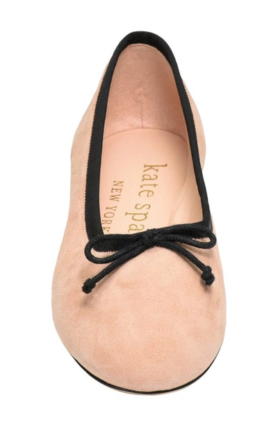 Shop Kate Spade Honey Ballet Flat In Light Fawn Suede