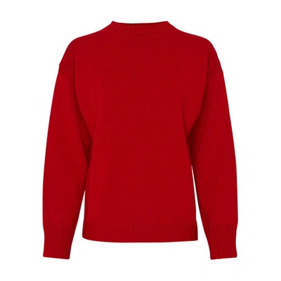 Shop Totême Wool Sweater In Red
