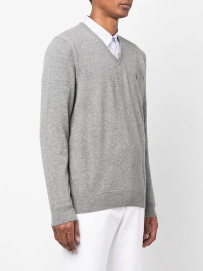 Shop Polo Ralph Lauren Grey Wool Sweater