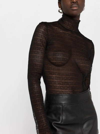 Shop Givenchy Black Nylon Blend Bodysuit