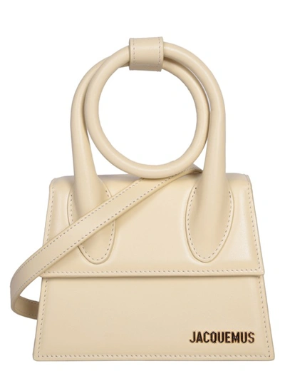 Shop Jacquemus Le Chiquito Noeud Bag In Neutrals