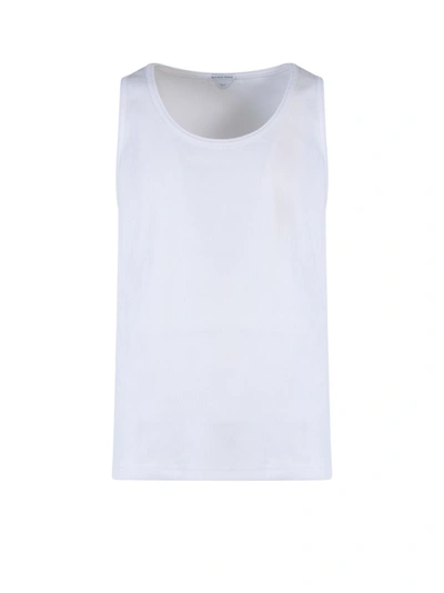 Shop Bottega Veneta Stretch Cotton Tank Top In White