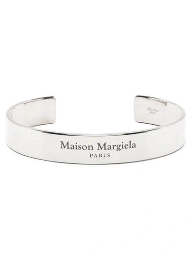 Shop Maison Margiela Metal Necklace In Silver