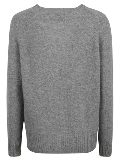 Shop Allude Grey Cashmere Cardigan