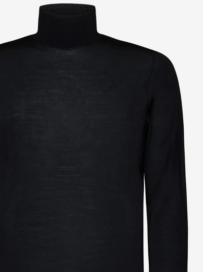 Shop Drumohr Black Turtleneck Sweater