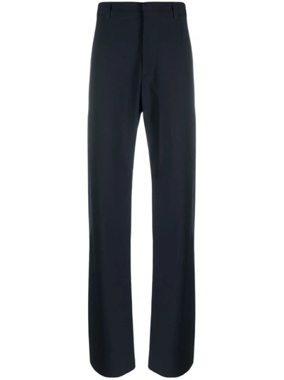 Shop Givenchy Blue Wool Blend Trouser