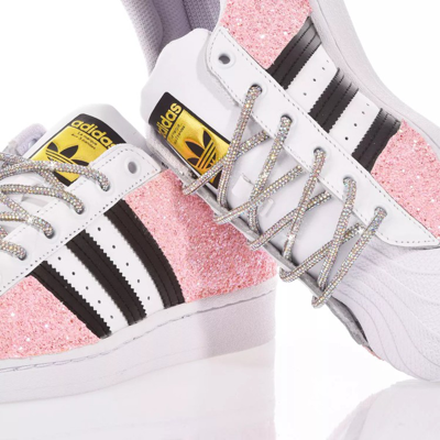 Shop Adidas Originals Superstar White, Pink