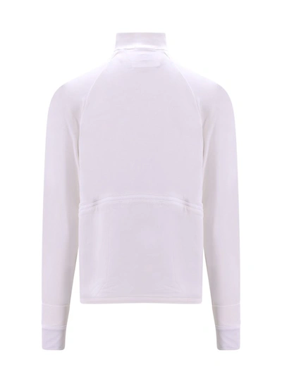 Shop C.p. Company Cotton Sweatshirt With Nylon Inserts In White
