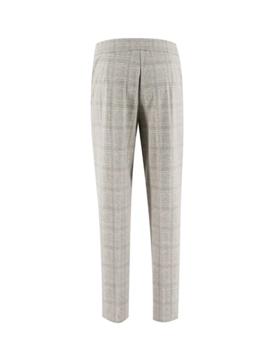 Shop Le Tricot Perugia Grey Tapered Trousers