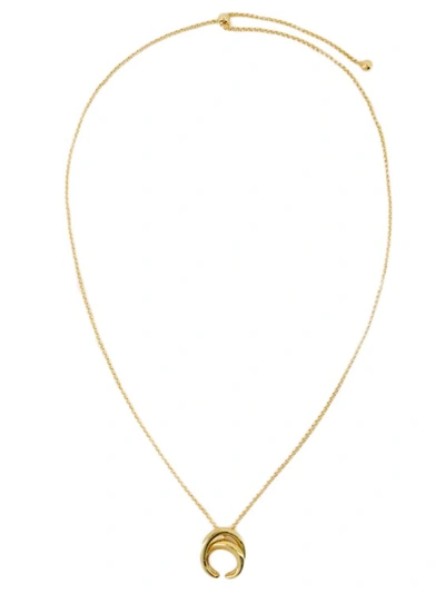 Shop Charlotte Chesnais Initial Necklace - Silver/gold 18kt - Gold