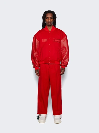 Shop Vtmnts Wool Tailored Pant In Red