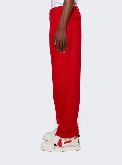 Shop Vtmnts Wool Tailored Pant In Red