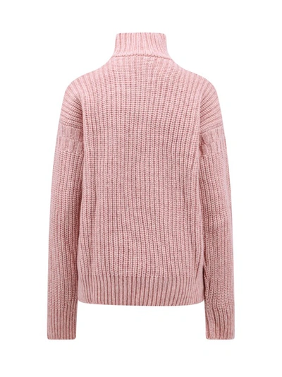 Shop Marni Virgin Wool Sweater With Destroyed Effect In Pink