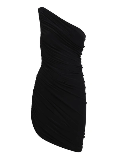 Shop Norma Kamali Diana Minidress In Black