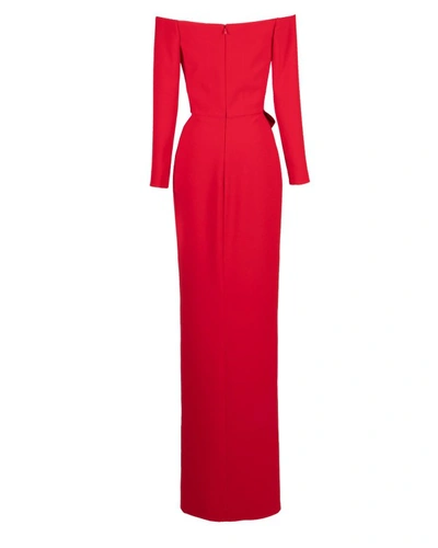 Shop Gemy Maalouf Off-shoulders Long Dress - Long Dresses In Red