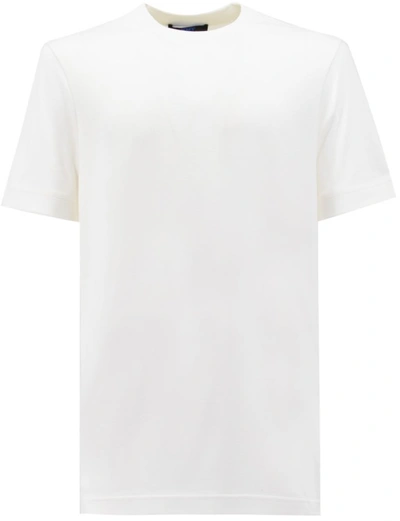 Shop Kiton White Cotton T-shirt