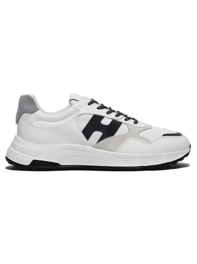 Shop Hogan White Leather With Suede Inserts Sneakers