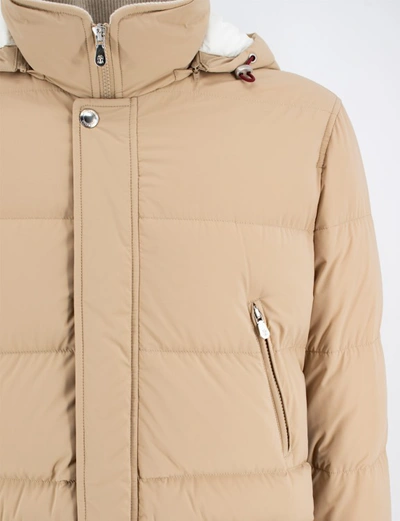 Shop Brunello Cucinelli Beige Down Jacket In Brown